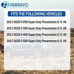 RARAYC filter top label and fuel ports close view, ensures correct fit and identification