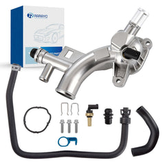 RARAYC front view of aluminum coolant housing showing durable construction and leak prevention