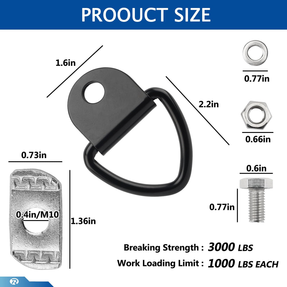 RARAYC hardware and bolts layout showing included fasteners for straightforward bolt-in installation
