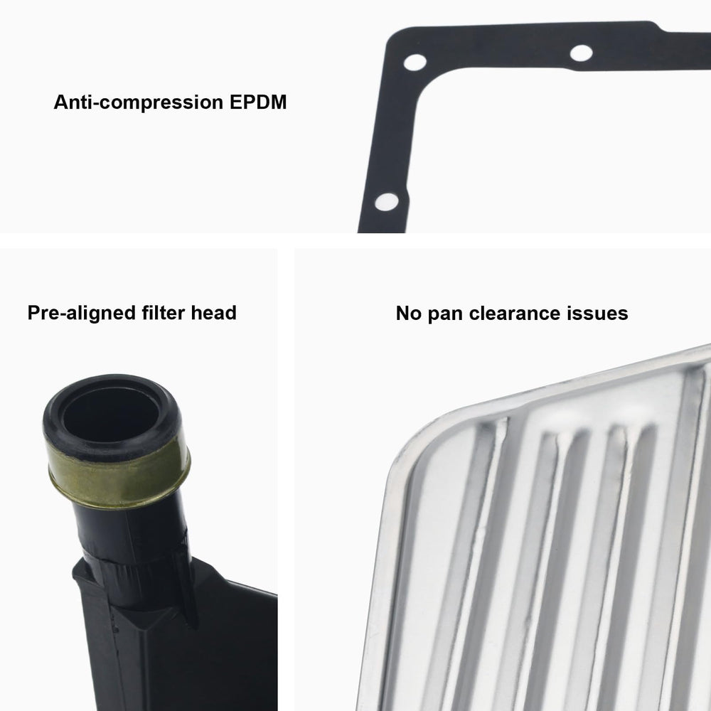 RARAYC TF289 drain plug and pan corner view, enables easy fluid draining and service