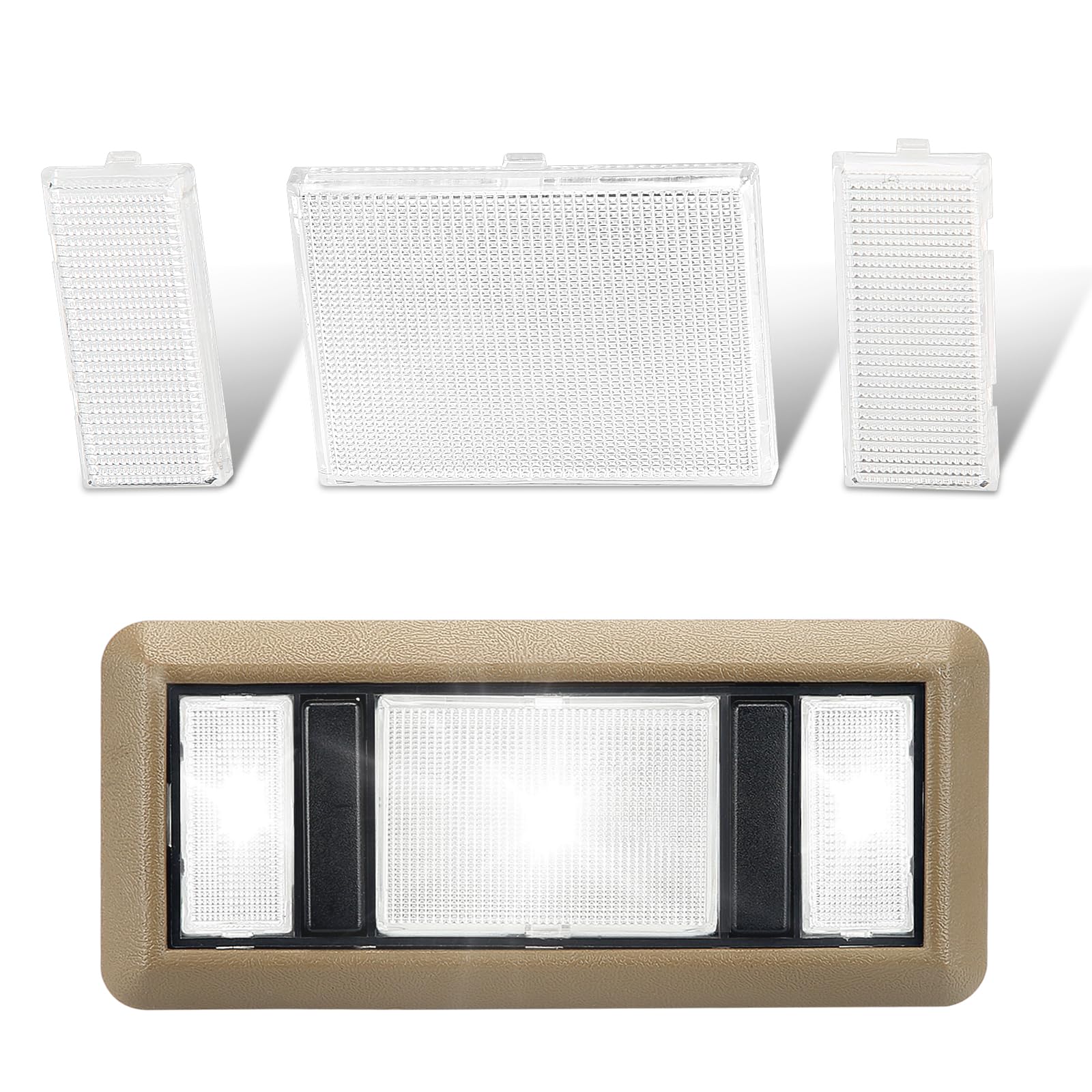 RAVSOFT front view of three clear replacement lenses showing fit and finish