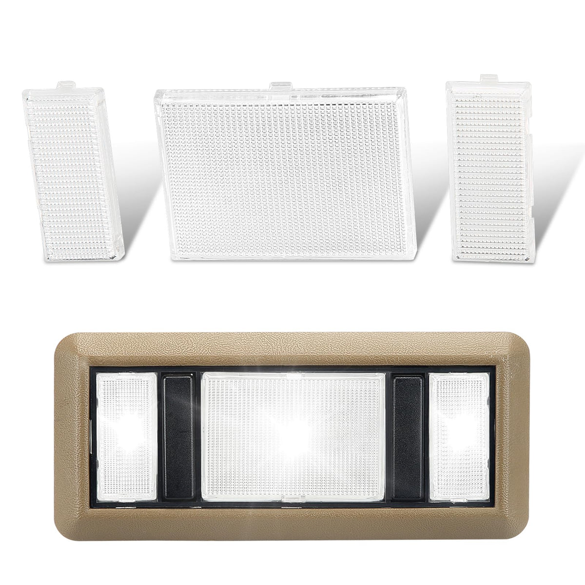 RAVSOFT front view of three clear replacement lenses showing fit and finish