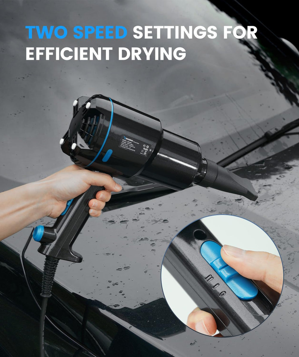 RAYBAO side profile with 5m rubber cord demonstrating reach and convenience benefit