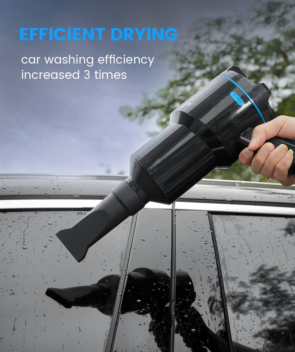 RAYBAO held in hand for scale illustrating compact power and portability benefit