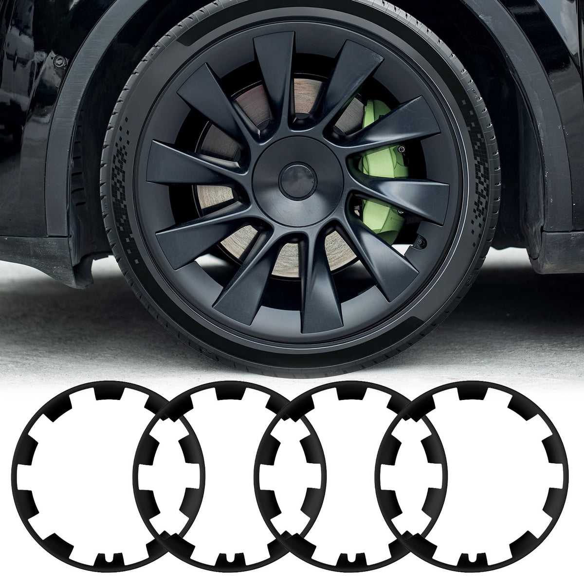 RAYLUXE front view of rim protector packaging showing product set benefits