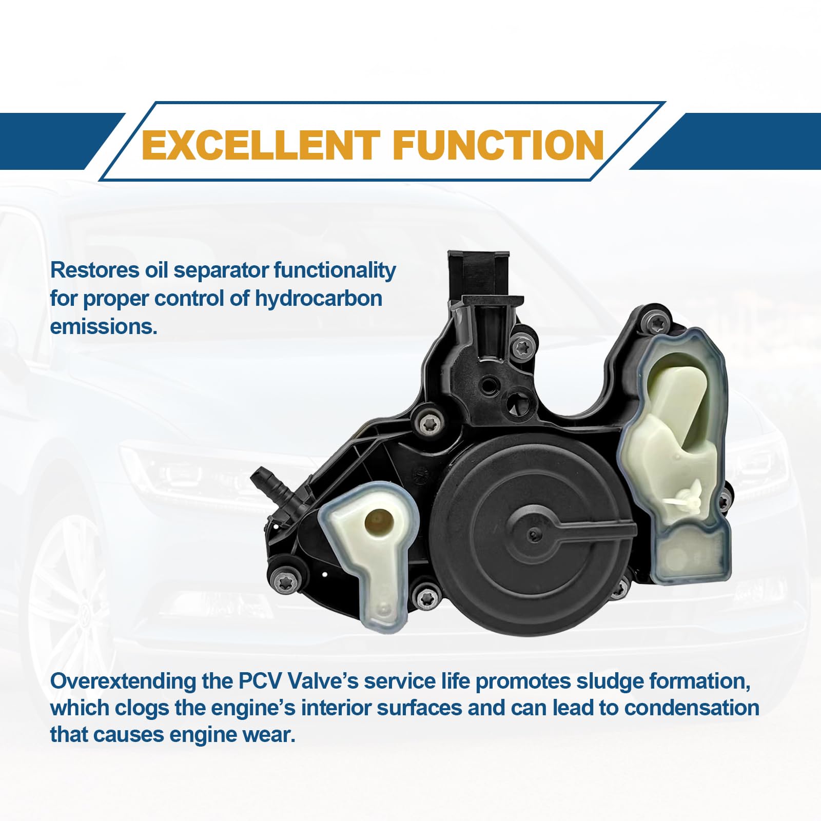 RBOKO oil separator installed in engine bay demonstrating direct-fit restoration