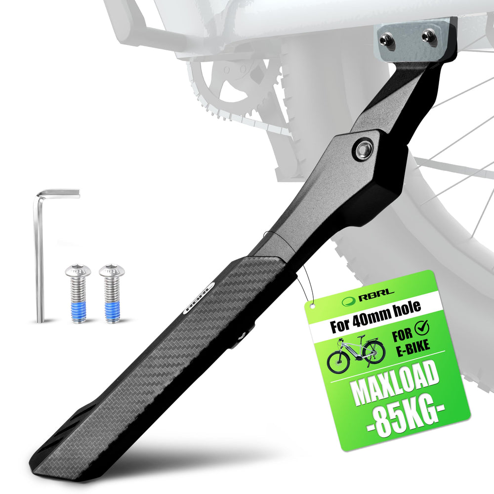 RBRL kickstand front view showing robust construction and clear mounting points