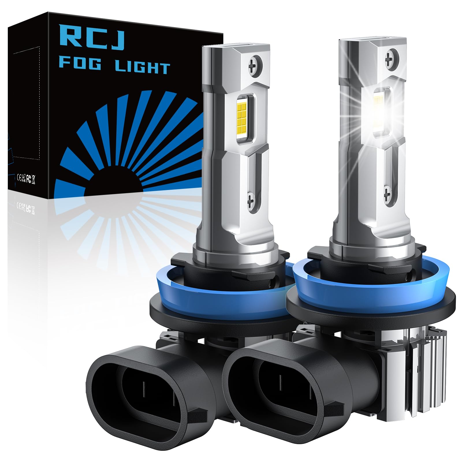 RCJ H11 front view packaging showing full kit benefits