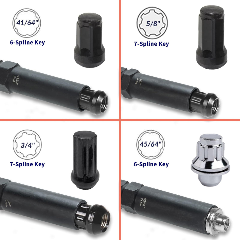 REBRA thin-wall key edge reaching recessed lug without scratching wheel