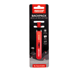 RECCO reflector elastic attachment demonstrating quick slip-on convenience