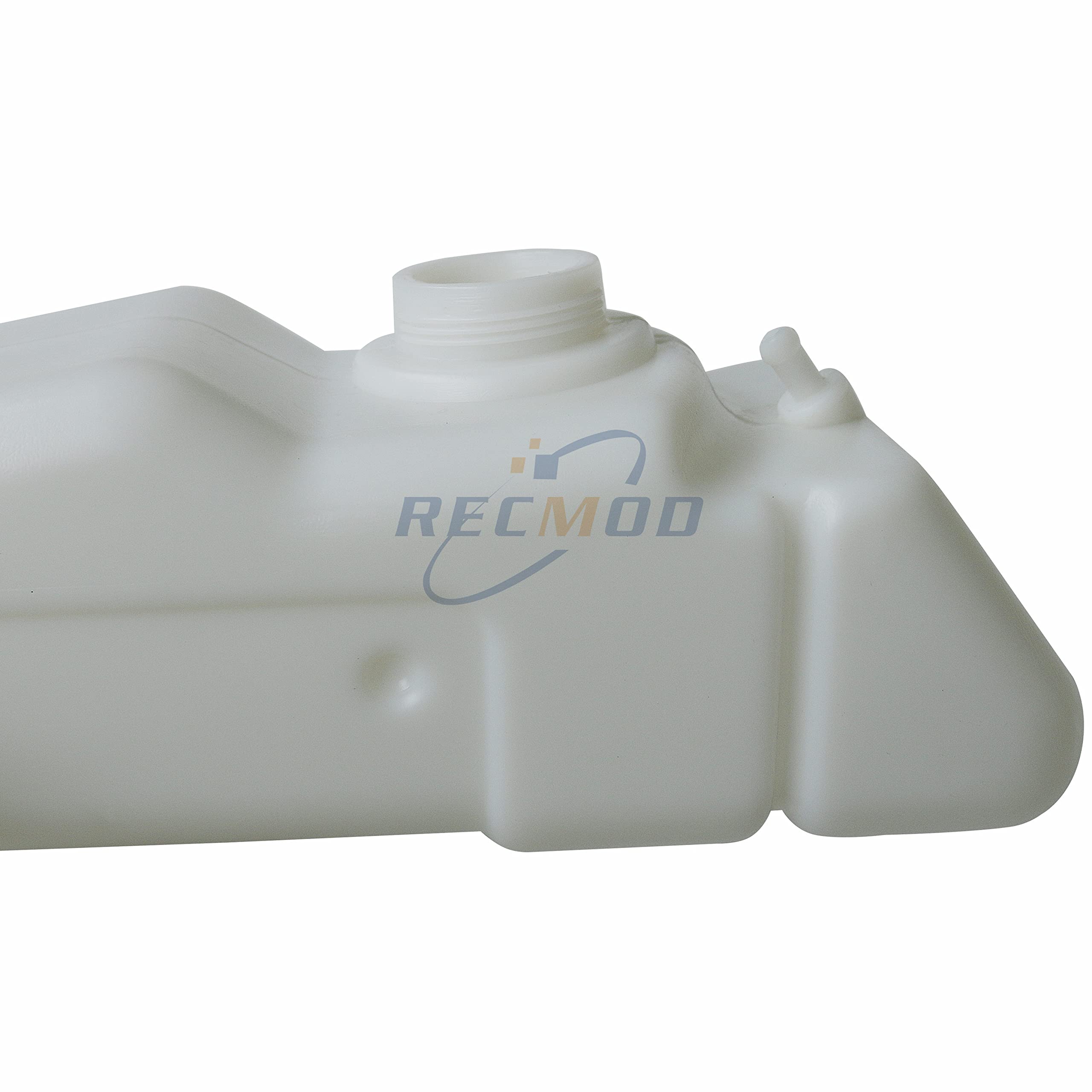 Recmod tank beside ruler for scale showing accurate sizing benefit