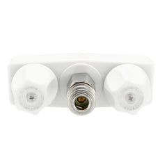 RecPro faucet quick-connect valve detail with brass finish — easy garden-hose hookup