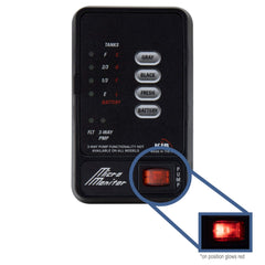 RecPro M21 close-up of LED display highlighting readable tank and battery indicators