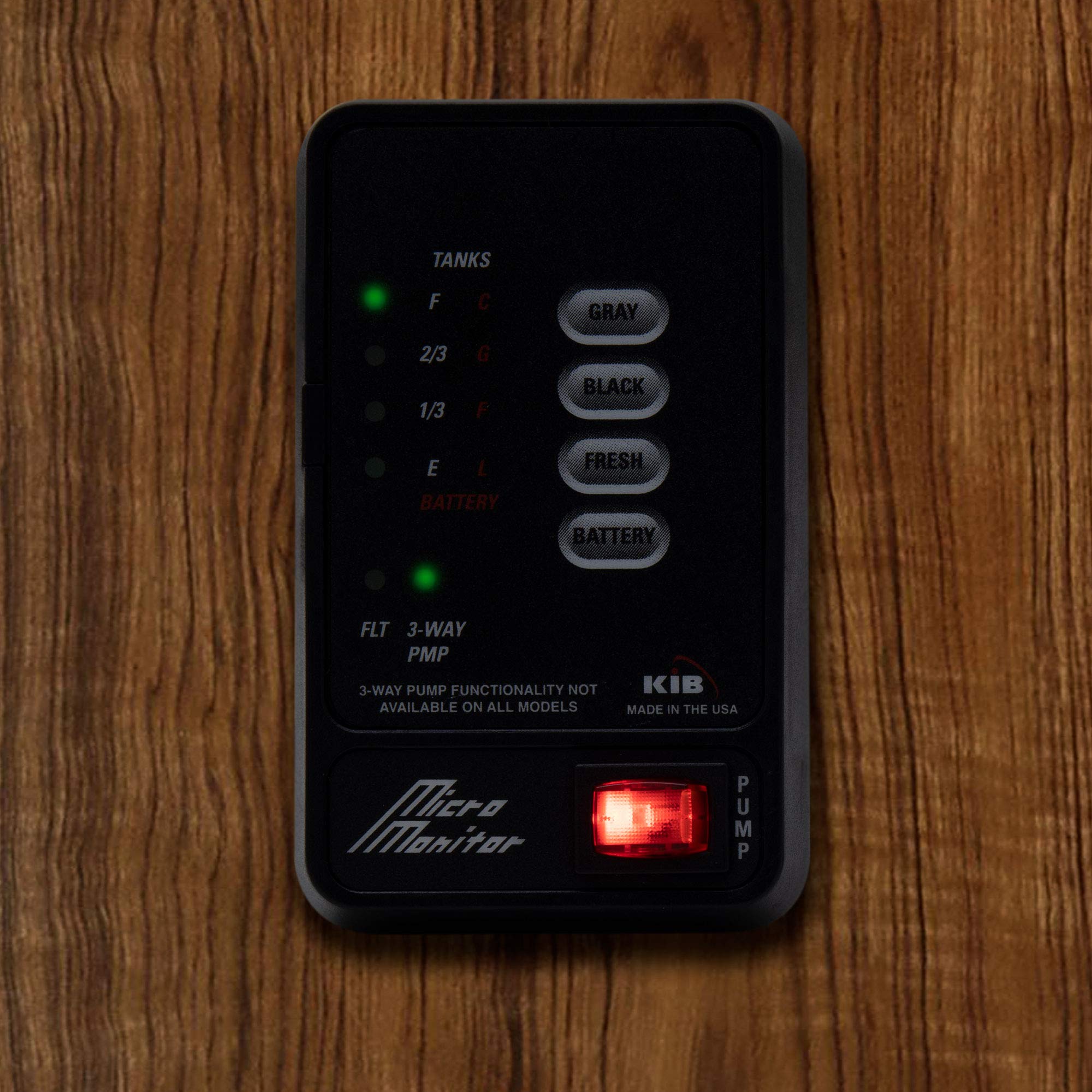 RecPro M21 next to a tape measure illustrating compact panel size and easy fit
