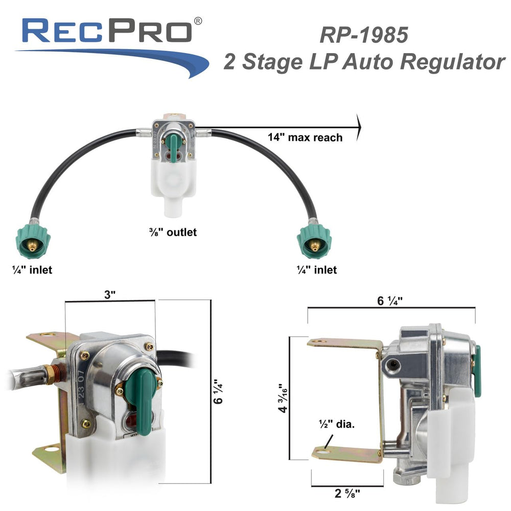 RecPro mounted on dual tank holder demonstrating stable installation