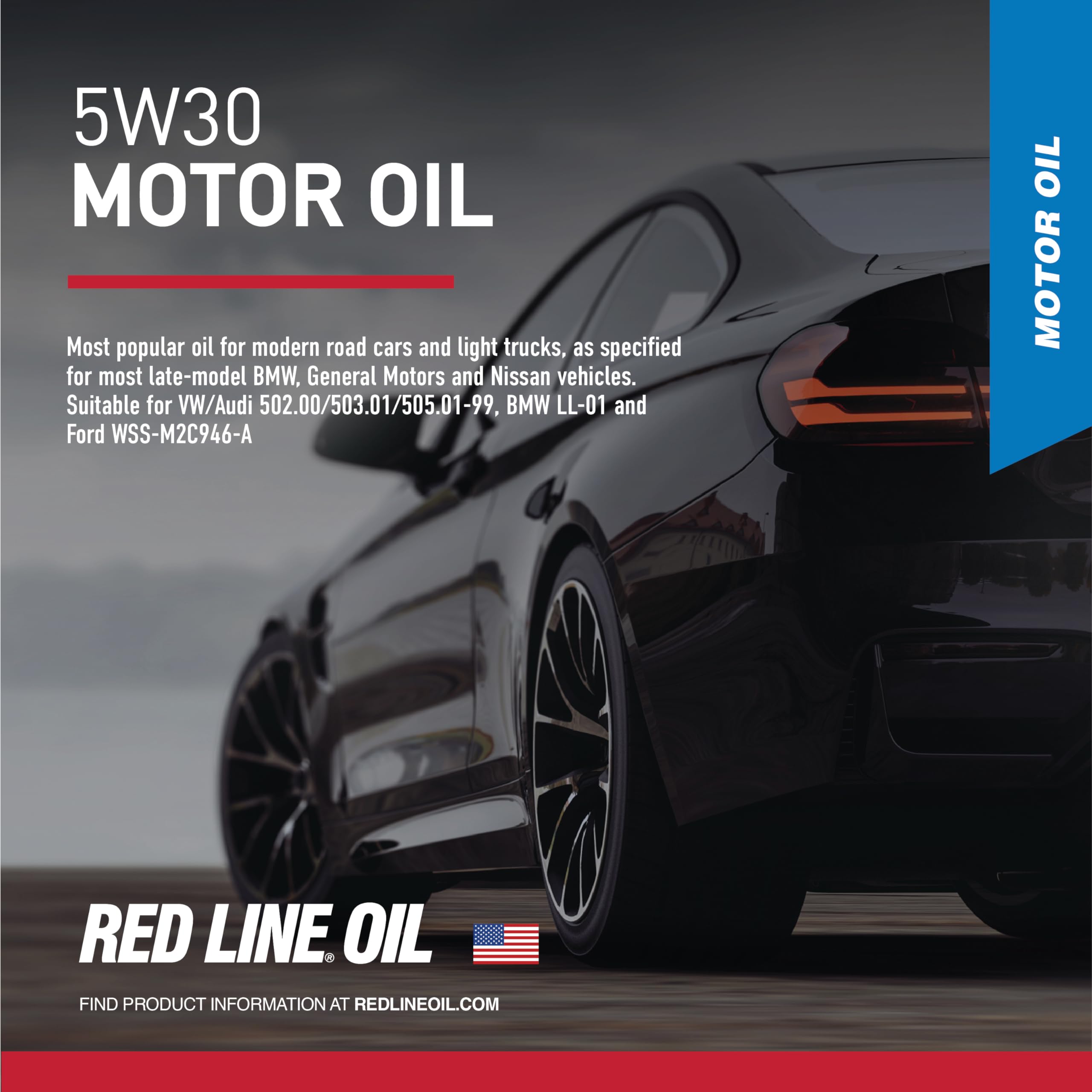 Red Line close-up of side label with specifications and approvals