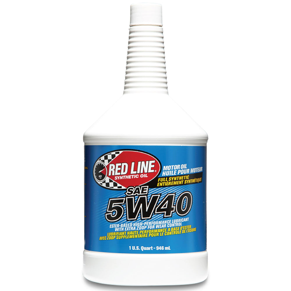 Red Line 15404 front label showing product name and quart size, clear branding benefit