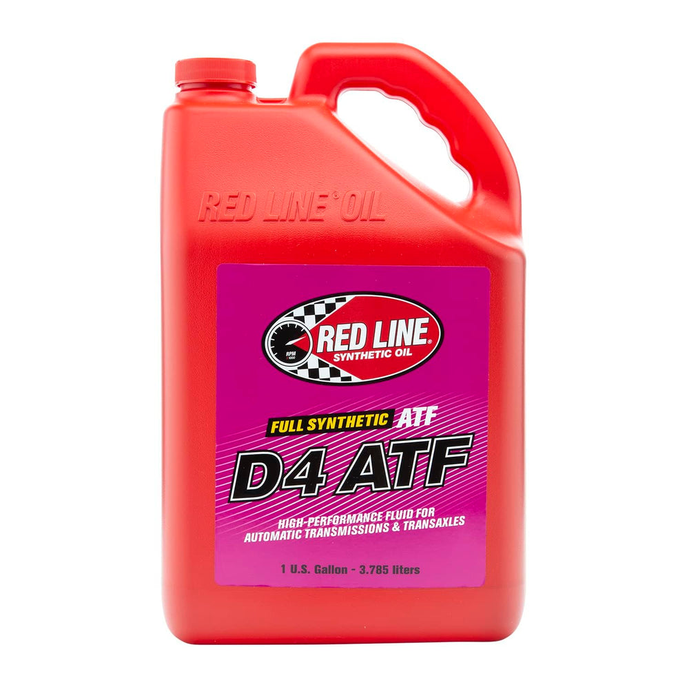 Red Line front label showing product and gallon size, quick identification benefit