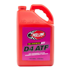 Red Line front label showing product and gallon size, quick identification benefit