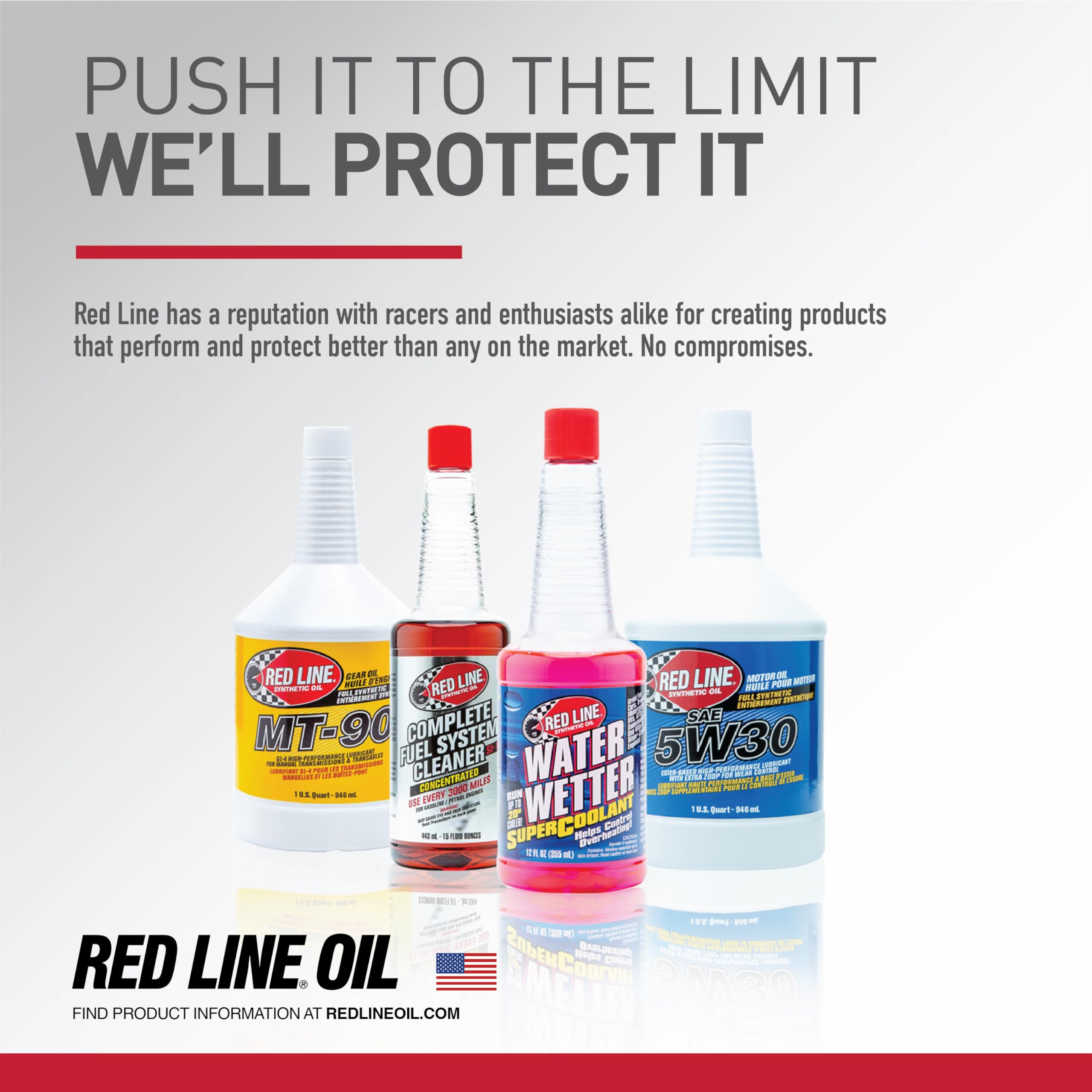 Red Line side label with specs visible, helps verify compatibility benefit