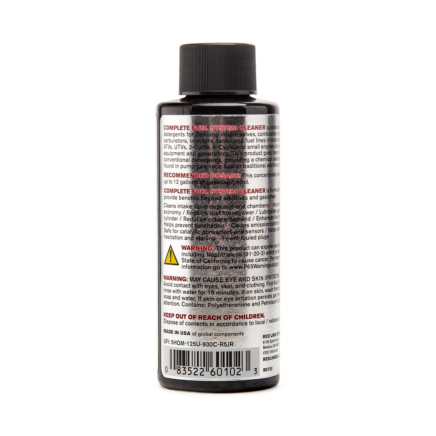 Red Line formula texture detail indicating cleaning agents and lubrication