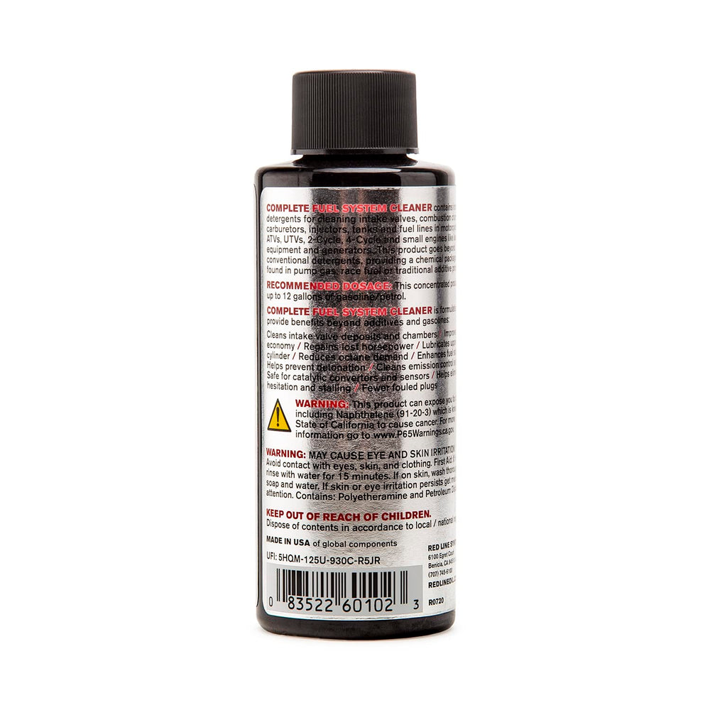 Red Line formula texture detail indicating cleaning agents and lubrication