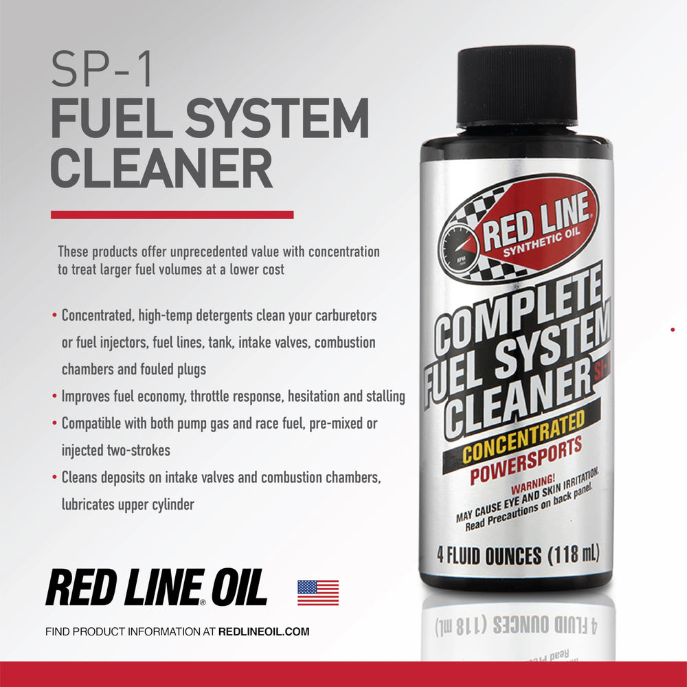 Red Line being poured into a fuel tank showing easy application