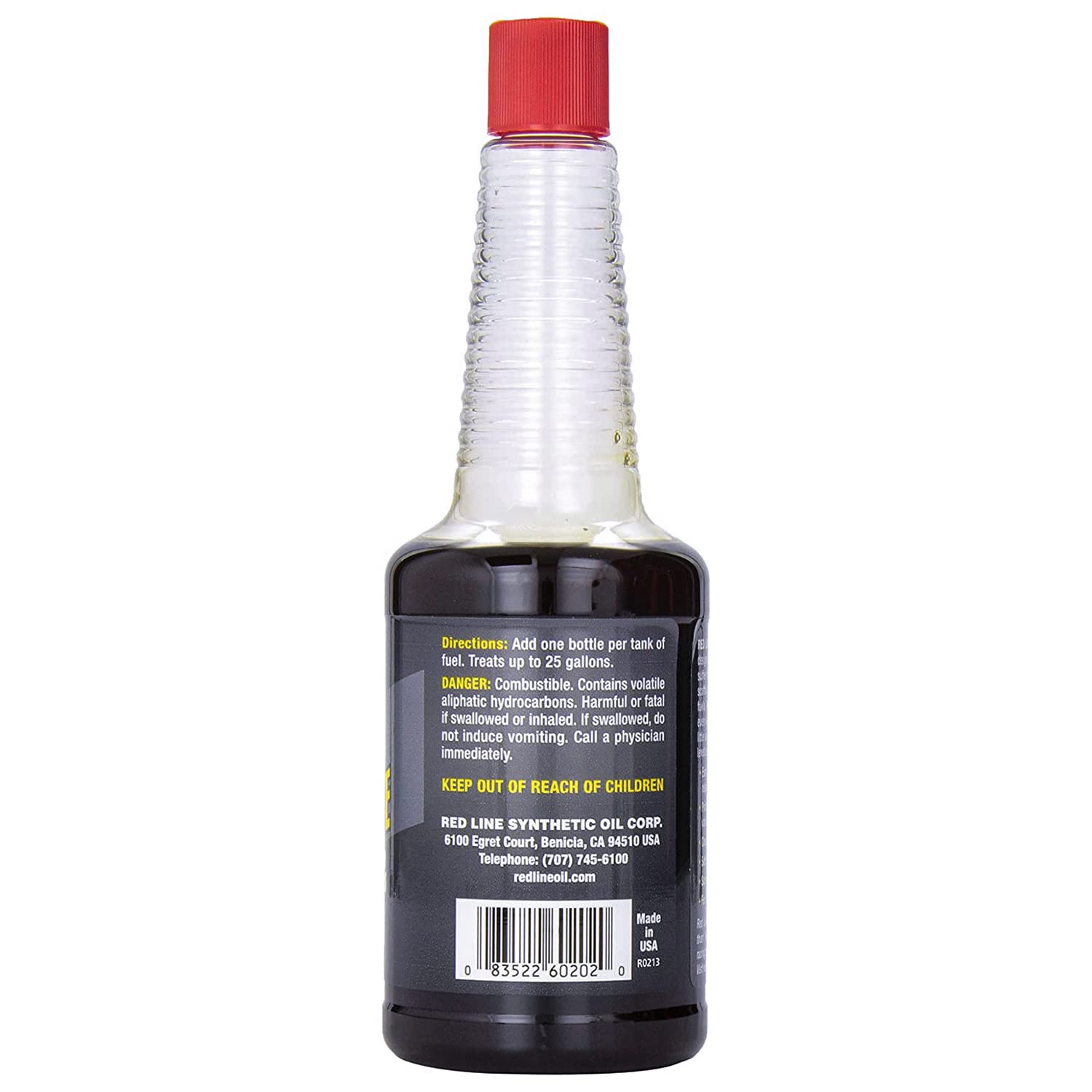 Red Line back label with directions and dosage information for safe use