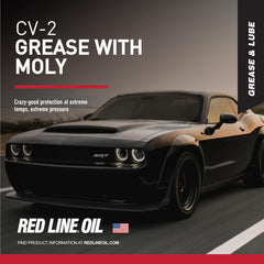 Red Line label close-up highlighting product name and red moly benefit