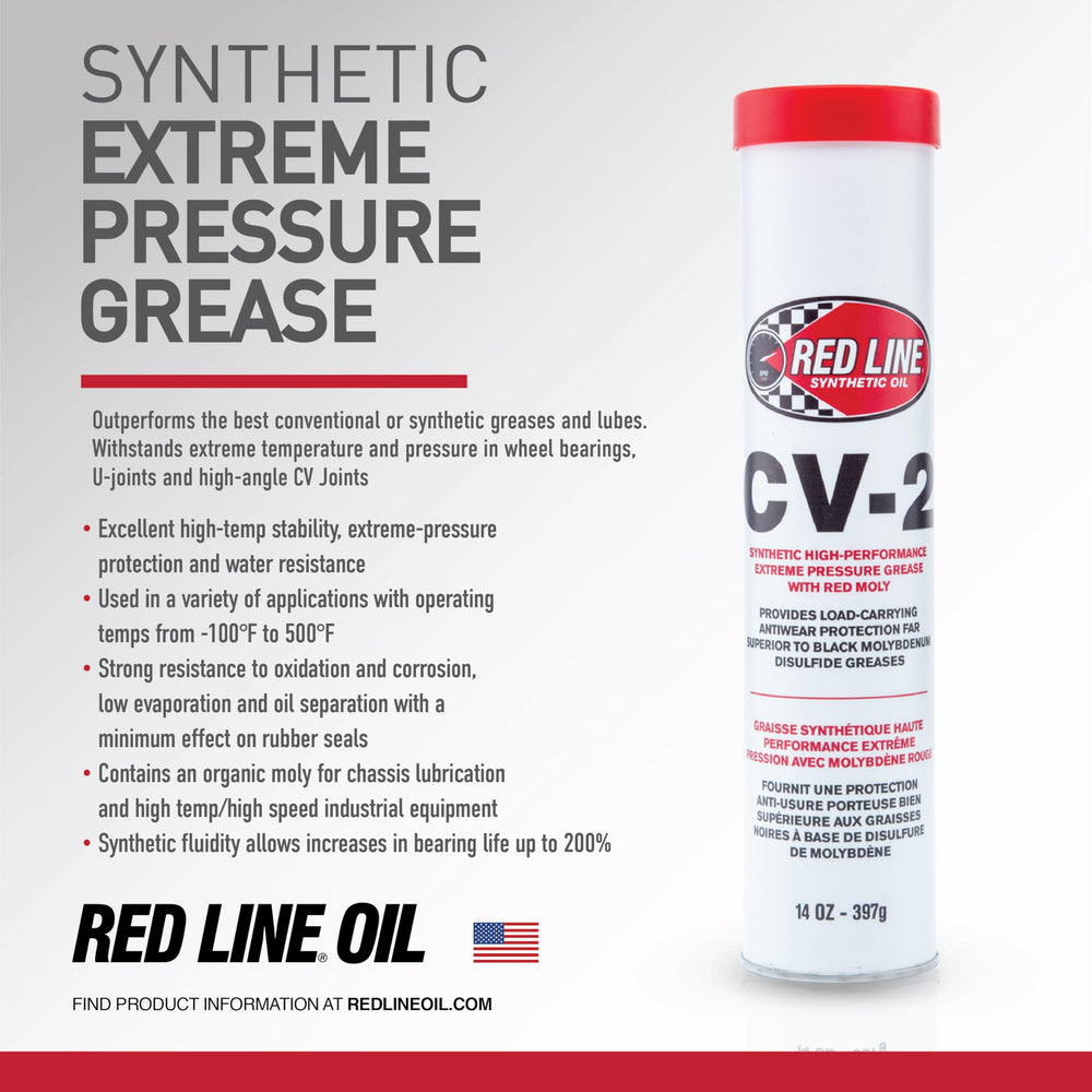 Red Line grease texture close-up demonstrating thick tacky film strength
