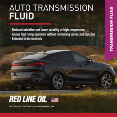 Red Line fluid texture close-up showing clear viscosity and protection benefit