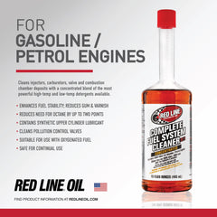 Red Line SI-1 being poured into a car fuel tank for easy application benefit