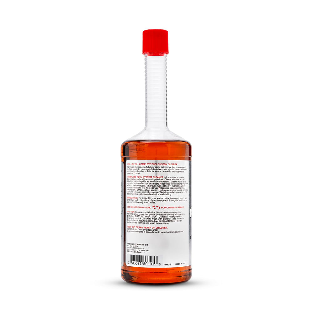 Red Line bottle next to common objects showing 15 oz scale and convenience