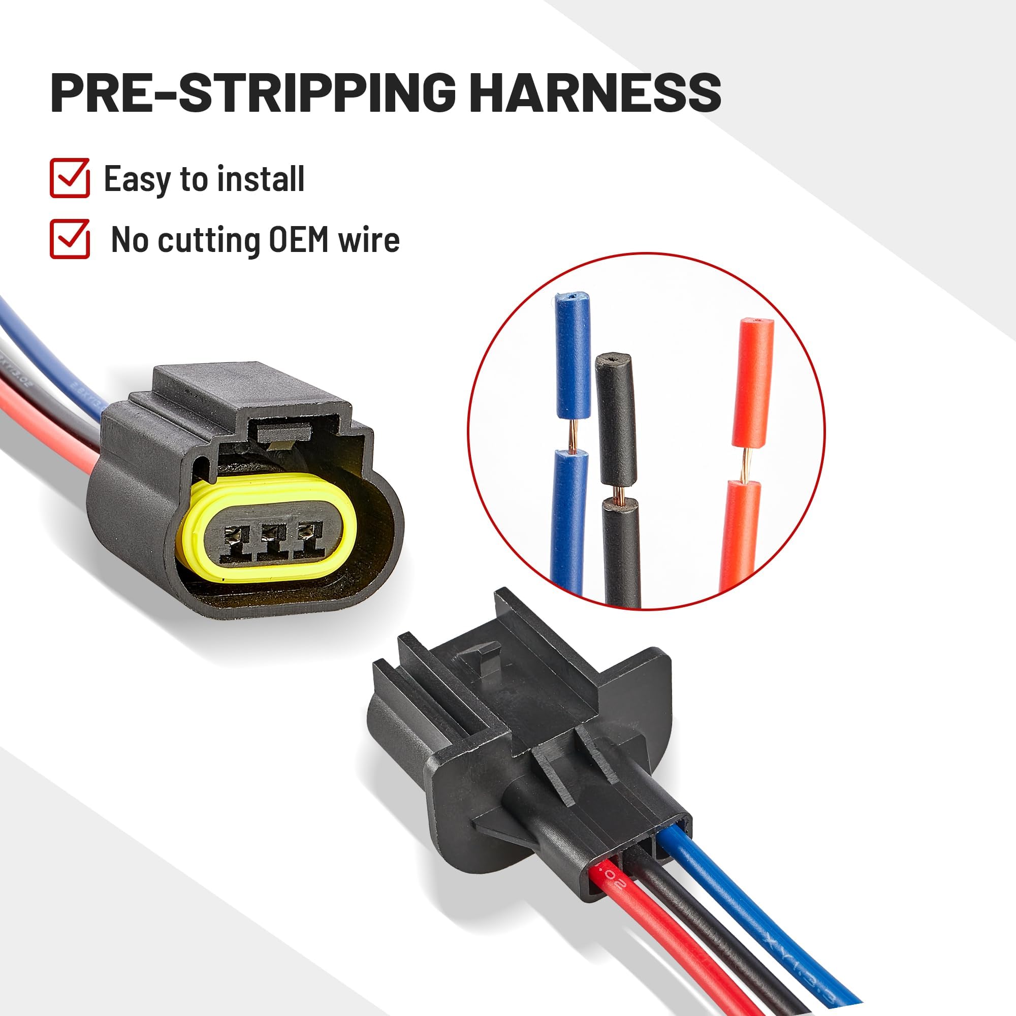 RED WOLF kit packaging laid out showing four sockets and included wiring for full replacement