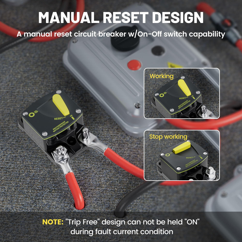 RED WOLF installed under RV hood safeguarding accessory circuits