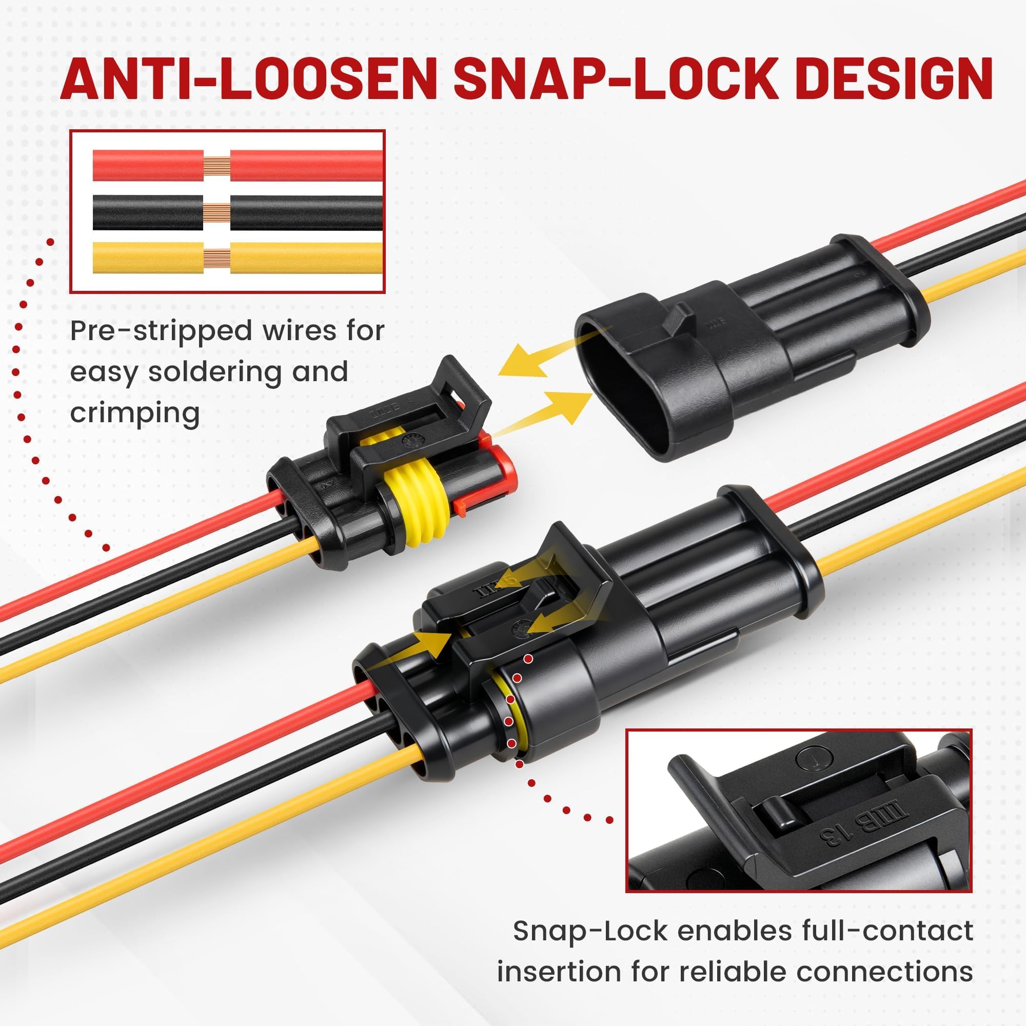 RED WOLF connector installed in engine bay demonstrating heat and vibration resilience