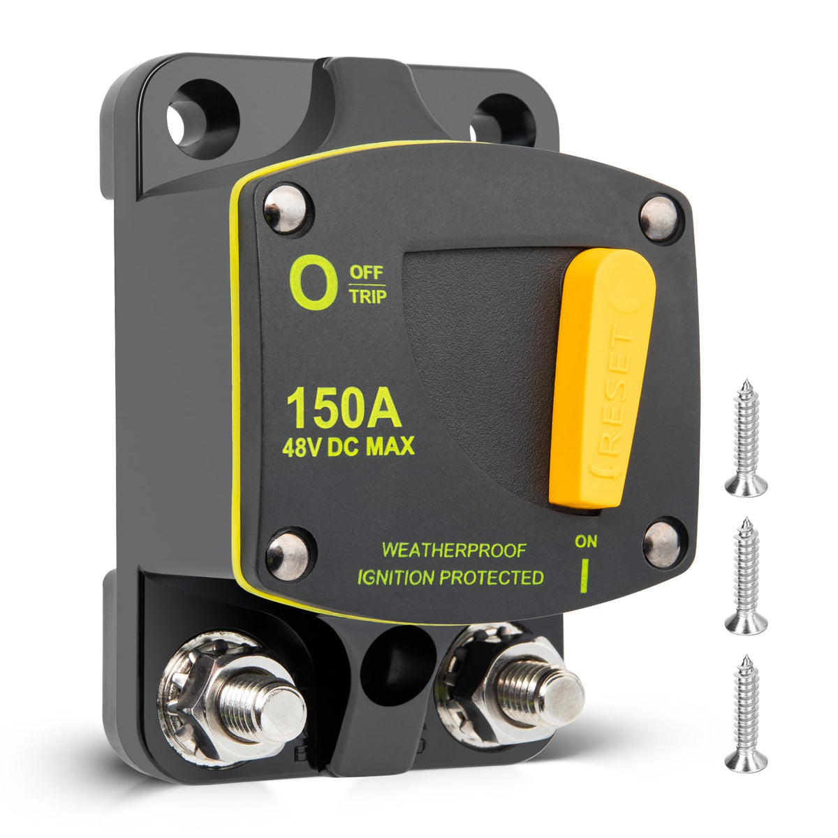 RED WOLF front view showing compact breaker and clear labeling for easy identification