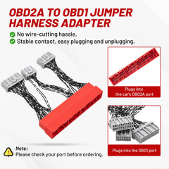 RED WOLF gray OBD1 plug detail highlighting correct mating and protection