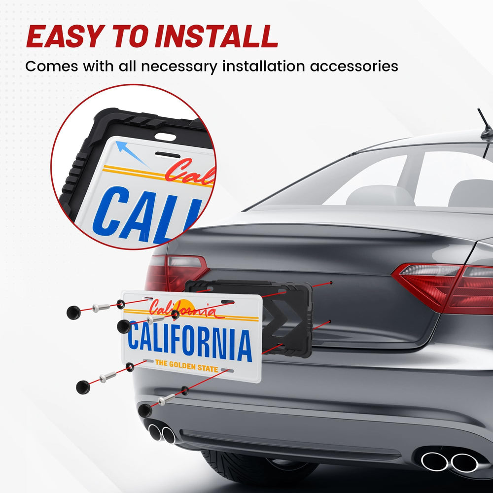 RED WOLF included screws, washers and caps for easy installation