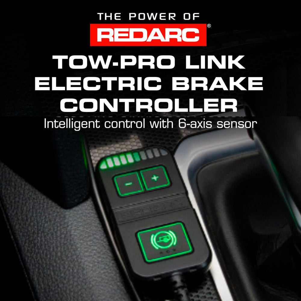 REDARC remote with LED gain bar for quick brake adjustments and clear status feedback