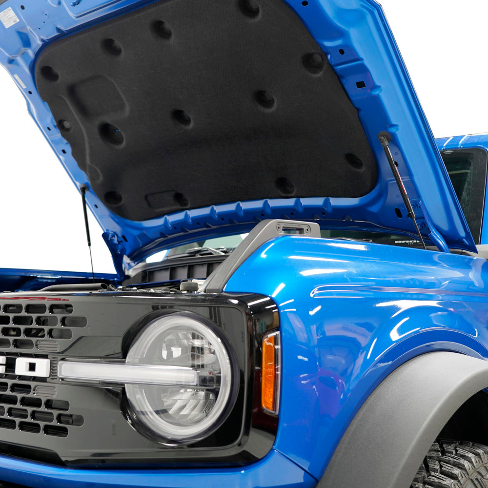 Redline Tuning kit in use during maintenance showing easier one-hand hood operation