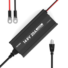 Redodo front view of charger showing ports and vents for reliable cooling