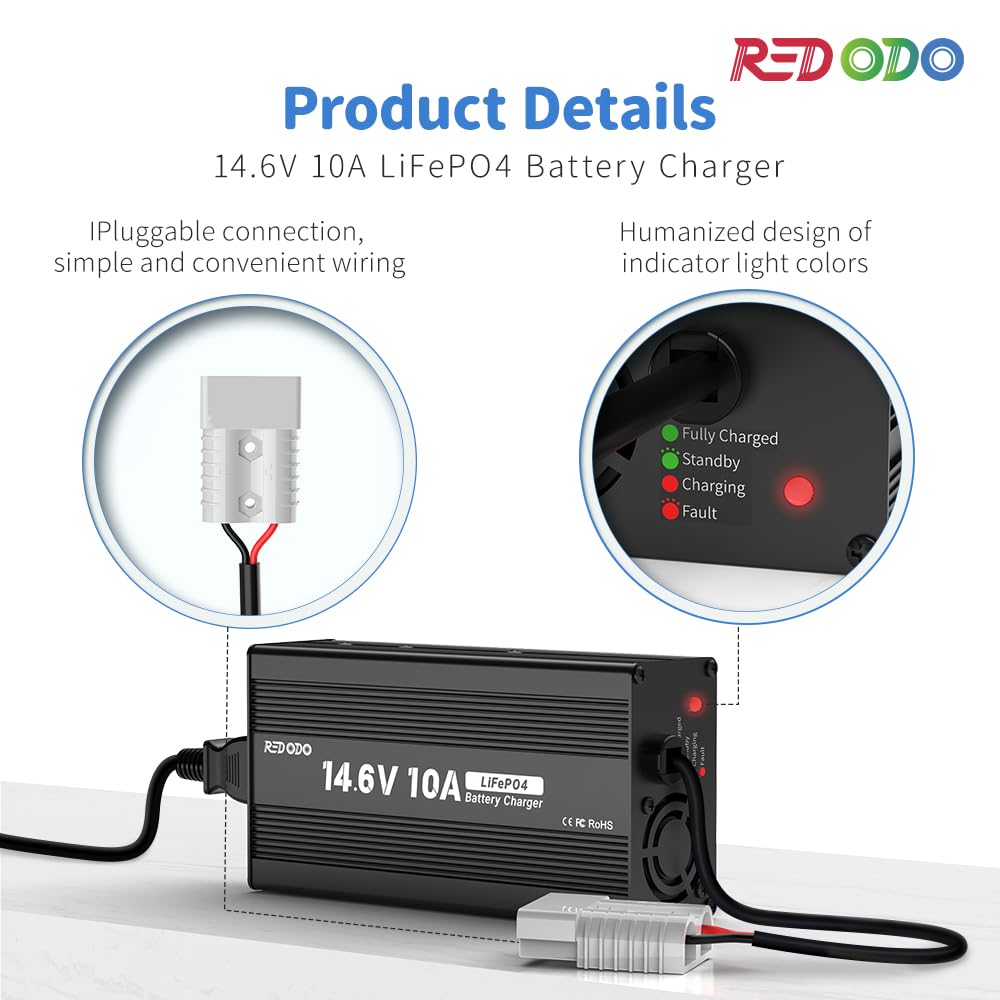 Redodo output ports and LEDs showing status feedback benefit