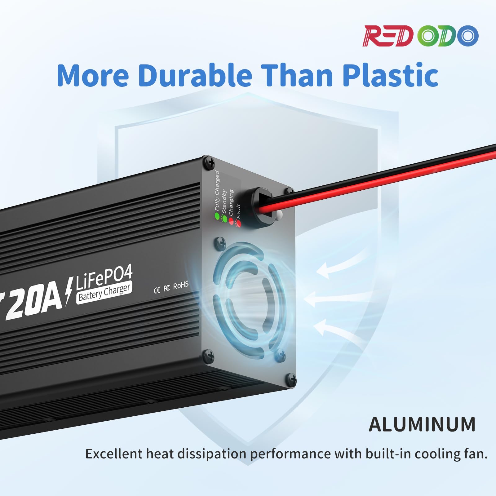 Redodo size comparison in hand showing compact portable design benefit