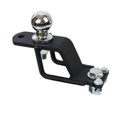 REDTEE front view adapter showing 2-inch ball and mounting holes for versatile towing