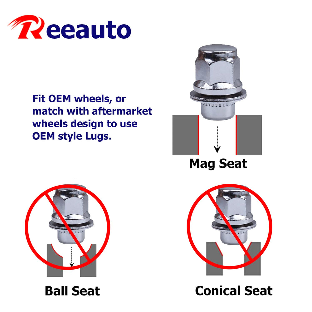Reeauto lug nut hex socket view with 13/16 inch hex for proper torqueing