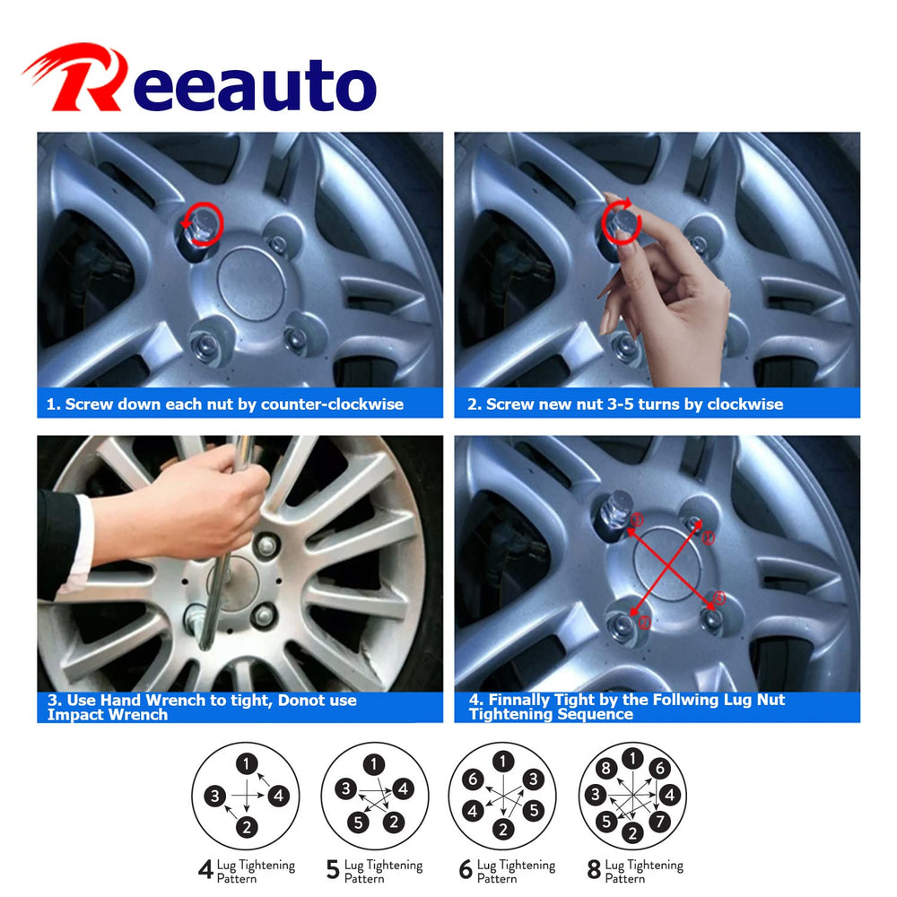 Reeauto lug nuts held in hand to show scale and ease of handling during installation