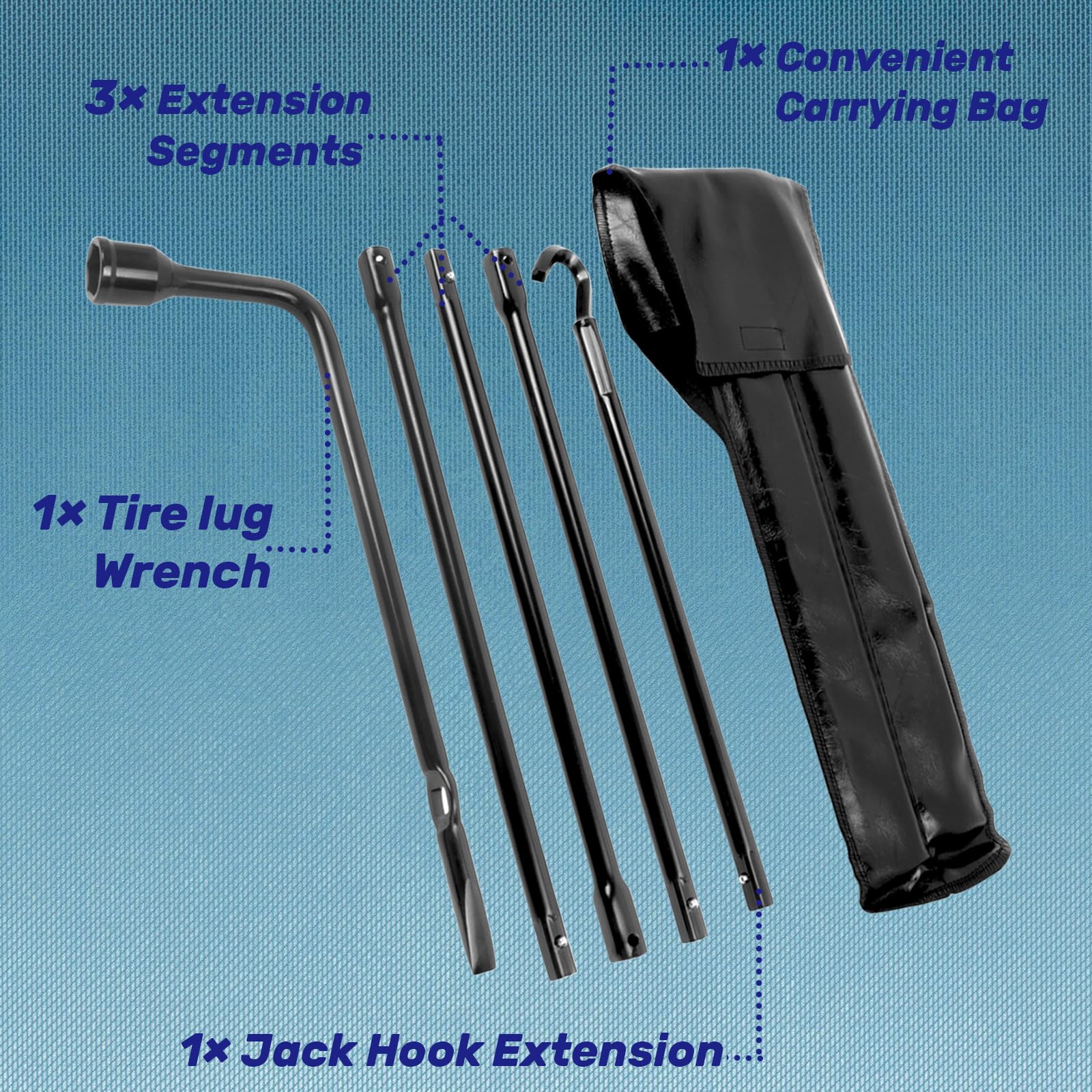 Reeauto close-up of lug wrench head offering secure nut grip and durability