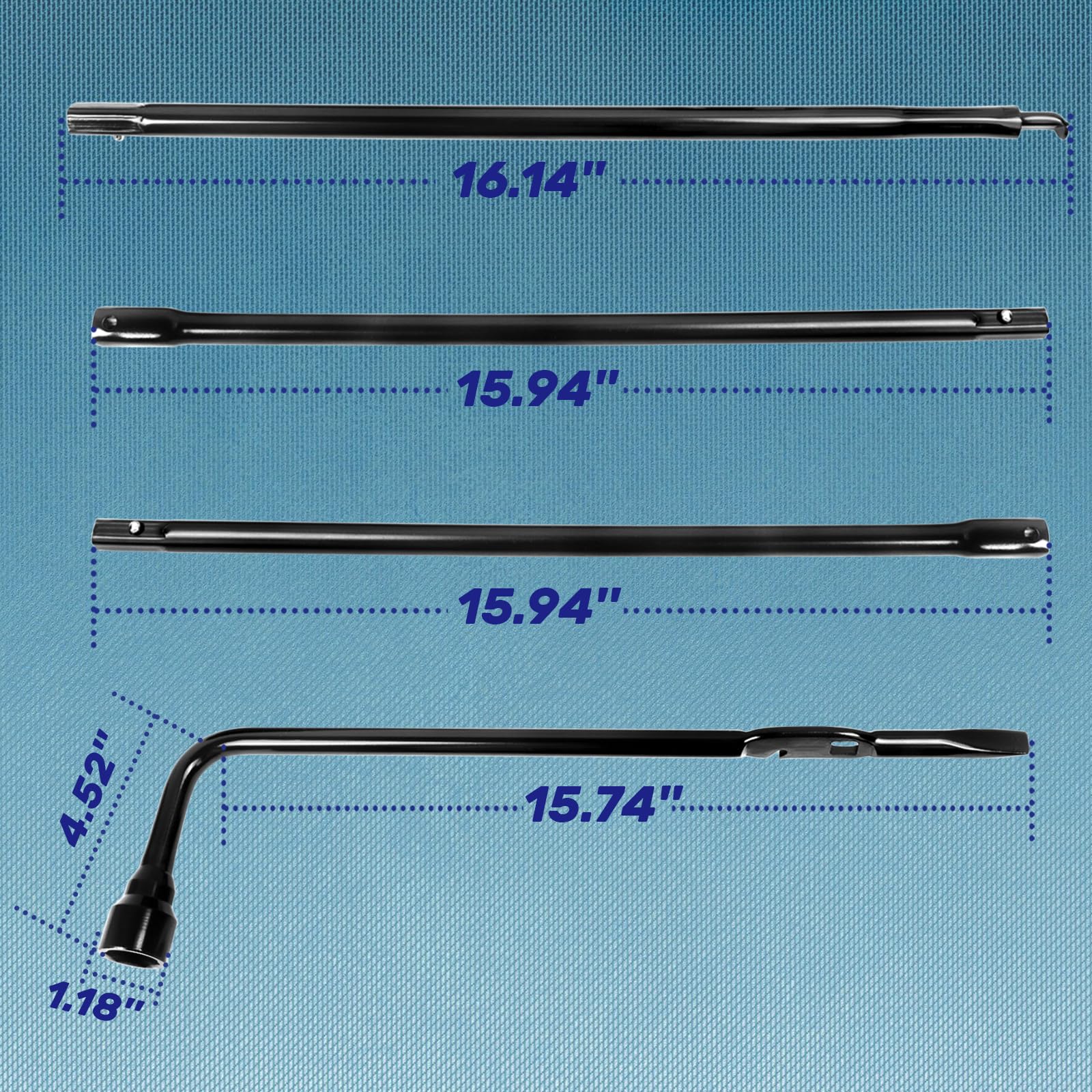 Reeauto lug wrench detail showing socket end for reliable lug nut leverage
