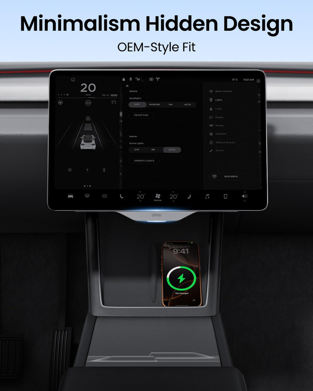 REEVAA silicone pads close-up protecting dash and reducing noise for a quieter ride